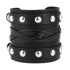 PRICES MAY VARY. Unisex Punk Rock Biker Wide Strap Thick Leather Bracelet Made from Faux Leather and Alloy Metal Adjustable Size: 7 ~ 8.5 inch,Bracelet Wide: 7. 8cm / 3.0 inch High quality PU leather and alloy man's leather alloy bracelet bracelet wristband This bracelet is suitable for both men and women to wear bracelets with punk broadband retro style. Birthday, anniversary, holiday, Christmas Eve, graduation, Christmas, Mother's Day, any occasion or special time is the perfect choice. After- Motorbike Leathers, Wide Cuff, Wide Belt, Wide Straps, Wrist Strap, High Quality Leather, Punk Rock, Real Leather, Leather Men