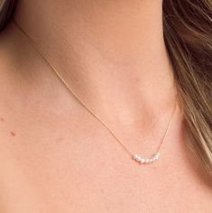 Simple, yet stunning and timeless...this necklace is an absolute must have! A dreamy pearl hangs from our daintiest chain yet, you will love everything about this necklace! 16 Inches plus a 2 inch extender Stainless steel material, which means it is okay to get wet! Dainty Pearl White Necklace, Delicate Everyday Pearl White Necklace, Delicate Pearl White Necklace For Everyday, Classic Pearl Chain Necklace For Bridesmaid, Simple Pearl Clavicle Chain Necklaces, Everyday Pearl Necklaces With Adjustable Chain, Minimalist Pearl Charm Necklace With Adjustable Chain, Dainty Everyday Necklace With Pearl Charm, Dainty Pearl White Necklace With Adjustable Chain