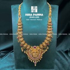 Gold 22k Net Weight 56.018 grams Gross Weight 59.09 grams Stones Used Color Stone : 15.36ct Mango Haram, Lakshmi Devi, Saree Wearing Styles, Ram Photos, Gold Bridal Jewellery Sets, Color Stone