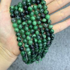 Check out our Coupon Codes Below! ⭐️⭐️⭐️⭐️⭐️ Natural Ruby in Zoisite Beads 6mm 8mm 10mm Beads Gemstone Round Loose Green Color Bead for Jewelry DIY Making Strand 15.5" Garde AAA, It's a great gift for your best friends and Family! Materials: Ruby in Zoisite Bead Sizes： 6mm approx 63 beads 8mm approx 47 beads 10mm approx 37 beads Strand length: approximately 15.5" Bead hole size: 0.8-1mm ★ Discount (All Discounts Exclude Freight) ★★ $2 OFF discount on orders over $35 (USE Coupon Code:SUN02 )  $5 OFF discount on orders over $70 (USE Coupon Code:SUN05 )  $10 OFF discount for orders above $150 (Use Coupon Code:SUN10 )  $20 OFF discount for orders above $300 (Use Coupon Code:SUN20 )  $30 OFF discount for orders above $800 (Use Coupon Code:SUN30 ) About Logistics： ⭐️1.Your order will be shipped Ruby In Zoisite, Schmuck Diy, Diy Making, Jewellery Storage, Bijoux Diy, Green Christmas, Natural Ruby, Jewelry Diy, Bead Strand