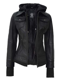 Affordable Black Leather Jacket For Winter, Cheap Leather Jacket With Pockets For Fall, Cheap Women's Biker Leather Jacket, Cheap Collared Leather Jacket With Pockets, Cheap Black Biker Jacket For Winter, Affordable Women's Biker Jacket For Work, Cheap Women's Biker Jacket For Streetwear, Affordable Long Sleeve Biker Jacket For Fall, Cheap Chic Long Sleeve Biker Jacket