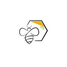 a honey logo with the word honey written on it and a bee in the middle