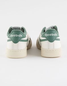 Green Sneakers With Contrasting Heel Counter And Round Toe, Green Sneakers With Contrasting Heel Counter, Men’s Casual Sneakers, Reebok Revenge, Reebok Club C Revenge Vintage, Green Reebok, Reebok Club C Revenge, Club C Revenge, Bday Wishlist