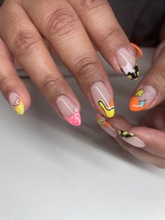 Asian Inspired Nails, Bts Inspired Nail Art, Jungkook Nails, Bt21 Nails