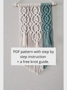 a crocheted wall hanging with the text, free pattern with step by step instructions