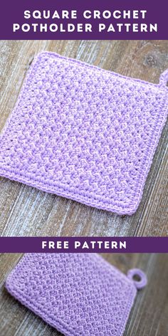 Free Crochet Potholder Pattern Moss Crochet Stitch, Even Moss Stitch, Potholder Patterns Free, Potholder Crochet Pattern, Crochet Washcloth Free Pattern, Crochet Cup Coaster, Coaster Tutorial, Crochet Pot Holders Free Pattern