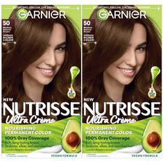 PRICES MAY VARY. Nutrisse shade 50 Medium Natural Brown (Truffle) permanent hair color is a medium brown shade that allows your natural tones to show without reflects that nourishes while it colors and adapts to all hair textures for radiant, long lasting, even color and 100% gray coverage Exclusive fruit oil ampoule, that is poured directly in the mix, after-color conditioner is enriched with 5 responsibly sourced oils: avocado, shea, olive, argan, and coconut oil for shiny, silky and nourished hair New color boost technology efficiently infuses intense hair dye into the hair fiber for richer, radiant, and long-lasting color with 100% gray hair coverage 97% natural origin conditioner locks in color and protects against dryness Leaping Bunny certified, Cruelty Free and Vegan Garnier Hair Color, Medium Golden Brown, Natural Brown Hair, Grey Hair Coverage, Coloring For Boys, Color Conditioner, Brown Hair Dye, Hair Color Cream, Temporary Hair Color