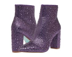 Blue by Betsey Johnson Cady Dress Bootie | Zappos.com Nfr Outfits, Haute Mess, Blue By Betsey Johnson, Bar Hopping, Embellished Shoes, Purple Girls, Mob Dresses, Purple Shoes, Boho Bags