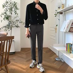 New Balance Formal Outfit Men, Outfit Ngampus Pria, Formal Korean Outfit Men, Korean Formal Outfit Men, Korean Fashion Men Formal Casual, Korean Smart Casual, Formal Ootd, Outfit Cowok, Outfit Cowo