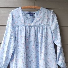 Floral Print Blue, White, Grey, Peachy Pink Long Nightgown, Warm And Comfy., Cotton Lined Polyester, Cotton Size M Nwot Pit To Pit 21", Length 50" Light Blue Long Sleeve Nightgown For Sleep, Light Blue Long Sleeve Nightgown, Light Blue Long Sleeve Nightgown For Bedtime, Blue Nightgown For Spring Loungewear, Light Blue V-neck Sleepwear For Spring, Blue Long Sleeve Nightgown For Pajama Party, Blue Long Sleeve Nightgown For Sleepover, Blue V-neck Sleepwear For Home, Feminine Blue Sleepwear For Pajama Party