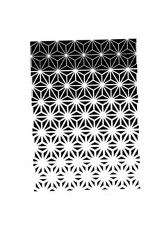 an abstract black and white pattern with stars on it's side, as well as the