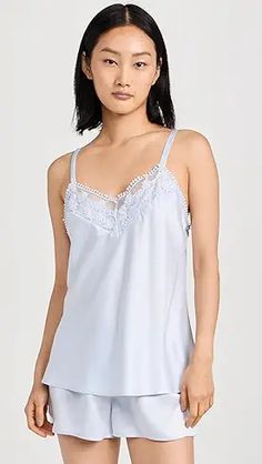 Journelle Charlotte Camisole | Shopbop Spring Silk Slip Dress With Delicate Lace, Elegant Sheer Sleeveless Camisole, Chic Satin Slip Dress With Delicate Lace, Summer Silk Slip Dress With Delicate Lace, Summer Camisole With Lace Closure And Spaghetti Straps, Elegant Summer Camisole With Lace Trim, Summer Lace Closure Camisole, Elegant Party Camisole With Lace Closure, Elegant Lace Cami Slip Dress