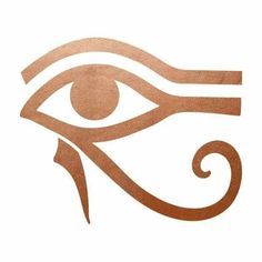 an egyptian eye with spirals on it