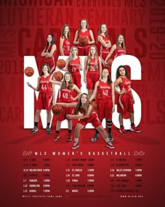 the women's basketball team is shown in this poster