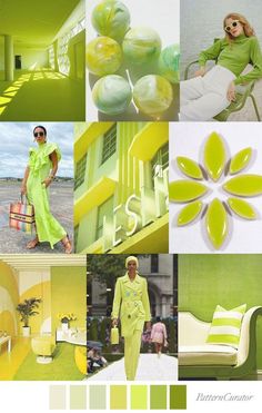 green and yellow color scheme for interior design