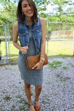 Chic Denim Vest For Day Out, Chic Denim Blue Jacket For Day Out, Chic Denim Vest For Spring Workwear, Chic Denim Vest For Fall Day Out, Chic Fall Denim Vest For Day Out, Chic Dark Wash Denim Vest, Spring Day Out Denim Vest In Medium Wash, Spring Day Out Medium Wash Denim Vest, Chic Everyday Outerwear In Medium Wash