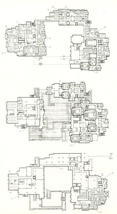 an architectural drawing shows the floor plans and elevations for two story houses, with three floors