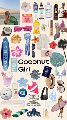 Coconut girl 🎀🖤✨ Caribbean Vibes, Preppy Coconut Girl, Coconut Girl Wishlist, Coconut Core, Coconut Girl Products, How To Be Coconut Girl, Coconut Girl Aesthetic, Coconut Girl