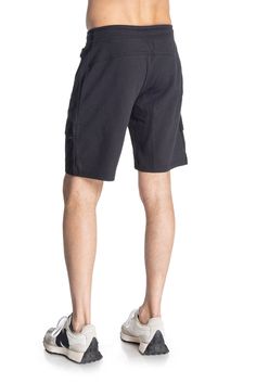 Color Casual Black Knee-length Activewear Shorts, Sporty Cargo Shorts With Built-in Shorts, Sporty Bermuda Bottoms With Built-in Shorts, Casual Black Knee-length Shorts Activewear, Sporty Bermuda Cargo Shorts With Side Pockets, Sporty Cotton Cargo Shorts With Elastic Waistband, Short Cotton Activewear With Drawstring, Cotton Activewear With Drawstring Shorts, Cotton Activewear With Drawstring And Short Length