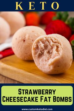 Strawberry Cheesecake is a classic and these fat bombs are just as good! Strawberries, when combined with cream cheese makes this snack ultimately creamy-tasting. Keto Strawberry Cheesecake, Keto Inspiration, Keto Dips, Keto Snacks Easy, Keto Sides, Keto Eating, Snacks Easy