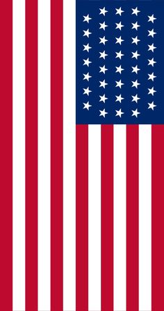 an american flag with white stars is shown in red, white and blue stripes on the back