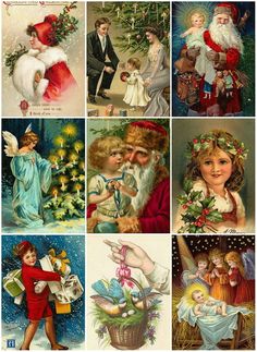 vintage christmas cards from the early 1900's