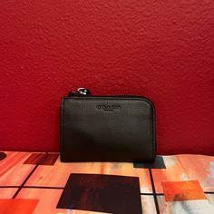 Black Coach Leather Card Case Fits Cards And Cash. Also Has A Key Ring Attached For Keys, Etc. Questions? Leave A Comment Below! Leather Card Case, Coach Accessories, Coach Leather, Key Card Holder, Card Holders, Card Case, Key Ring, Key Rings, Key