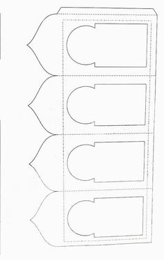 the cut out pattern for an origami paper box with two arrows on it