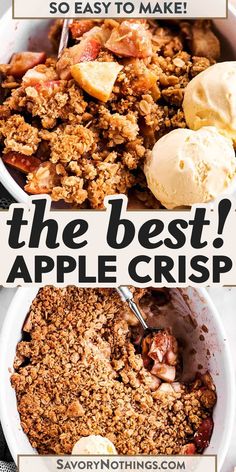 the best apple crisp recipe is so easy to make