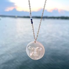 Boho Moon Face Necklace - IsabelleGraceJewelry Mejuri Jewelry, Shell Charm Necklace, Boho Moon, Bee Studs, Face Necklace, Moon Face, Let Your Light Shine, Seashell Necklace, Jewelry Accessories Ideas