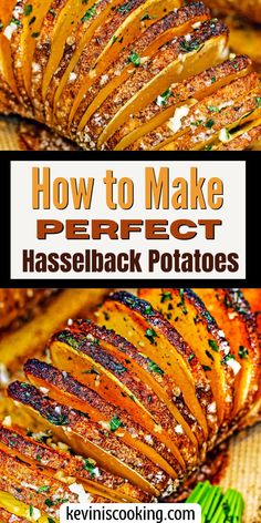 how to make perfect hasselback potatoes with herbs and seasoning on top in the oven