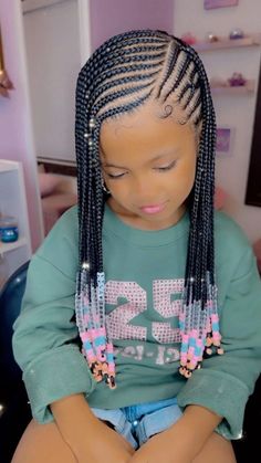 Kids Cornrow Hairstyles, Cute Braided Hairstyles, Toddler Hairstyles Girl, Braided Cornrow Hairstyles