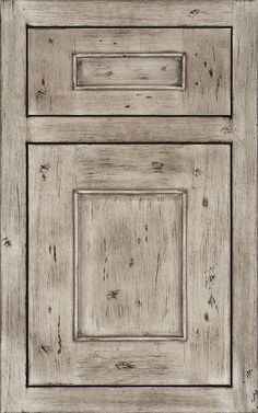 an old wooden cabinet with two drawers and one drawer on the bottom, in whitewash