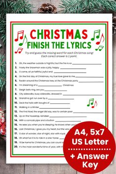 printable christmas song worksheet for kids to practice the letter and answer key