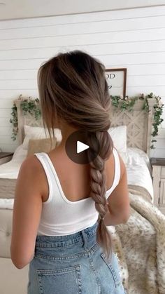 3.8K views · 2.6K reactions | Cutest braid🫶 cred - @evapautov #hairaccessories #hairtutorial #braidedhair #braidedhairstyles | WIMBERLY’S | BEAUTY BAR | Thomas Rhett · After All The Bars Are Closed Small Elastic Hair Ties Hairstyles, Braid Hack, Loose Braid Hairstyles, Braids Tutorial Easy, Hair Ties Tutorial, Braid Trends, Pull Through Braid, Loose Braids, Hair And Makeup Tips