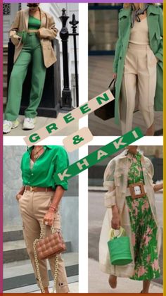 How to snag Italian girl style using accessories you already have in your closet! A guide to Italian fashion and Italian woman style. Green Outfits For Women, Green Outfits, Diy Vetement, Shein Outfits