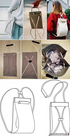 the instructions for how to make an origami purse with string and leather straps