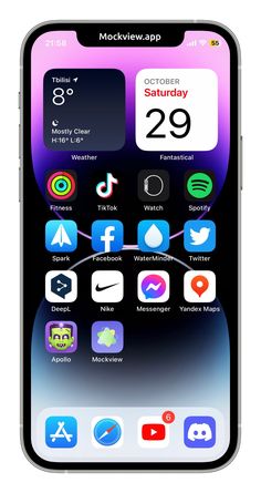 an iphone with the calendar app displayed on it's screen, and icons below