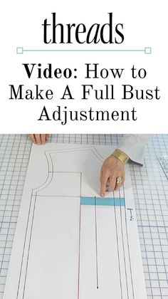 someone cutting out a pattern for a dress with the words, how to make a full bust adjustments