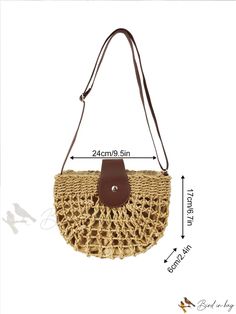 Bird in Bag - Straw Plain Style, Bird In Bag, Bag Bag, Color Khaki, Straw Bag, Straw, Pattern