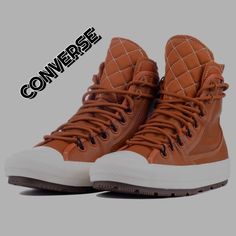 New Converse Chuck Taylor As Utility All Terrain Wp Boot 168862c Color: Brown Sizes:6.5 Utility All-Terrain Chuck Taylor All Star High Top All-Weather All-Star. The Chuck Taylor All-Star All-Terrain High Top Was Born Ready. A Waterproof Leather Build And Moisture-Wicking Laces Help Keep You Dry, While A Warm Lining Helps Lock In Heat. And, Last But Not Least, An All-New Traction Outsole Comes Ready To Tread. Benefits High-Top, Waterproof Leather Boots With Wraparound Laces. Insulating Inner Boot Leather Lace-up Waterproof Boots With Padded Ankle, Brown Low-top Waterproof Winter Boots, Insulated Leather Low-top Sneakers, Converse High-top Lace-up Sneakers For Fall, Fall Converse High-top Lace-up Sneakers, Winter Converse Lace-up High-top Sneakers, Fall Converse Lace-up High-top Sneakers, Leather Insulated Sneakers For Walking, Converse Boots For Outdoor Winter Use