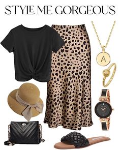 Browse our Influencers' top picks in Fashion on Amazon.com Gracefully Glam, Fun Clothing, Leopard Print Skirt, Casual Chic Style, Summer Fashion Outfits, Print Skirt, Bathroom Organization, Outfits Casuales, Amazon Fashion