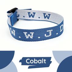 "Cobalt Blue- WWJD What Would Jesus Do Bracelet These bracelets are a wonderful way to help you or a loved one keep Our Savior in mind as go through your busy day. Whether at work, school or play these bracelets will bring to mind the question, What Would Jesus Do? What Would Jesus Do Bracelet - WWJD Bracelet - The adjustable buckle ensures a snug fit without being too tight or slipping off the wrist. Moreover, they are super easy to put on and take off - no fuss, no muss! High-quality soft material: The bands are gentle against the skin - they don't cause itchy sensations nor chafe the skin. Children/Adults of all age groups can wear it. Comes with our original \"WWJD\" poem.  Written by one of our owners, this poem is an excellent reminder of our Savior's love for us, and our commitment What Would Jesus Do Bracelet, Wwjd Bracelet, What Would Jesus Do, Birthday Pins, Inspirational Poems, Our Savior, Silver Bow, Hair Clothes, Jesus Loves Me