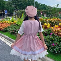 Pink Kawaii Princess short sleeve Lolita Dress with ruffles, pink bow decoration and lace decoration at front Material: Polyester One Size Dress length: 82cm/ 32.2” Bust 98cm/38.75” Shoulders Width: 38cm/15” Dresses Halloween, Frilly Shorts, Kawaii Princess, Pink Kawaii, Halloween Gothic, Harajuku Outfits, Japanese Kawaii, Dress With Ruffles, Costume Themes