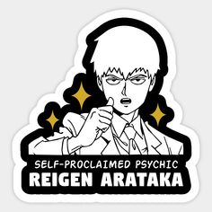 a sticker with the words self - proclaimmed psychic written in black and white