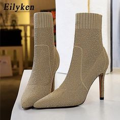 Overview: Unique design, stylish and beautiful. Good material, comfortable feet. A variety of colors, any choice. Specification: Upper material: wool Sole Material: Rubber Applicable gender: female Style: fashion Color: black, khaki, wine red Sizes: 35, 34, 36, 37, 38, 39, 40 Heel height: super high heel (above 8CM) Package Content: 1 pair x shoes Winter Boots Women Fashion, Simple Winter Fashion, Cheap Ankle Boots, Boots Fall Ankle, Designer Ankle Boots, Autumn Shoes Women, Large Size Womens Shoes, High Heels For Women, Stretch Boots