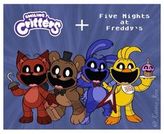 five nights at friday's with the littlest pet shop and other cartoon characters