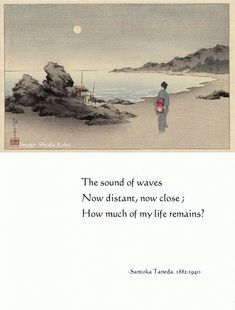 an image of a woman walking on the beach with waves in the background and text about how much of my life remains