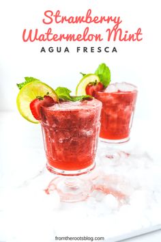 strawberry watermelon mint agua fresca