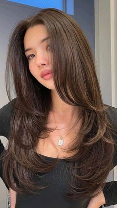 Two Long Layers Haircut, Girls Haircut Long Hair, Straight Layers Long Hair, Long Hair And Layers, Haircut Round Face Long, Haircut Long Straight Hair, Long Layers With Face Framing Pieces Long Hair, Haircut With Long Layers, Haircuts For Long Hair Straight